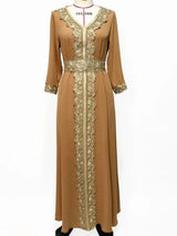 Das Spitzenkleid „Lumiere“ – Signature Dubai Arab Abaya – Bestickter Kaftan aus Spitze (Boutique)