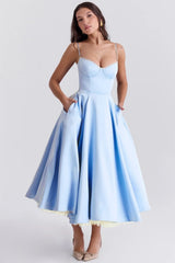 Women's Summer French Corset Waist Summer Evening Gown