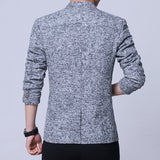 Der Seoul Heritage Blazer: Karierter Herrenanzug im koreanischen Stil – Winterliche, mit Fleece gefütterte, verdickte Jacke