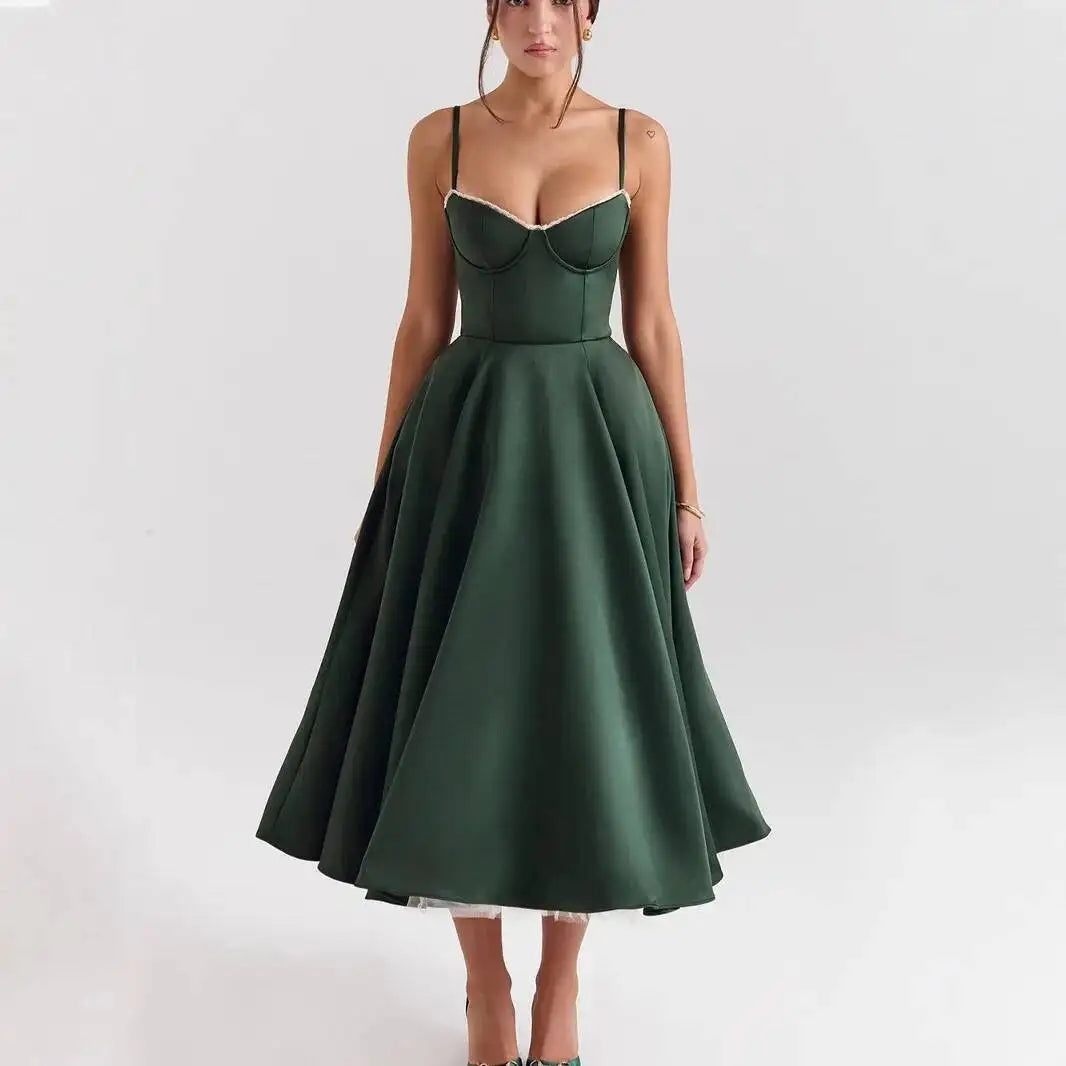 Women's Summer French Corset Waist Summer Evening Gown
