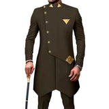 Herren einreihiger Blazer und Hosen Set, traditionelles Dashiki Hochzeitsoutfit