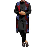 Das Sovereign-Set "Legacy": Markantes 3-teiliges Set mit afrikanischem Muster | Maßgeschneiderter Dashiki-Mantel, Innenhemd & Hose