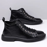 Men's Handmade Leather Loafers Boots Fashion Ethnic Style Casual Shoes Comfortable Lightweight Breathable Mens Boots