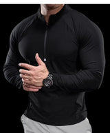 Herren Herbst Schnelltrocknendes Trainings-T-Shirt | Langärmliges Gym Fitness-Oberteil