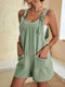 Women’s Casual Summer Romper – Loose Sleeveless Jumpsuit with Tie-Knot Straps