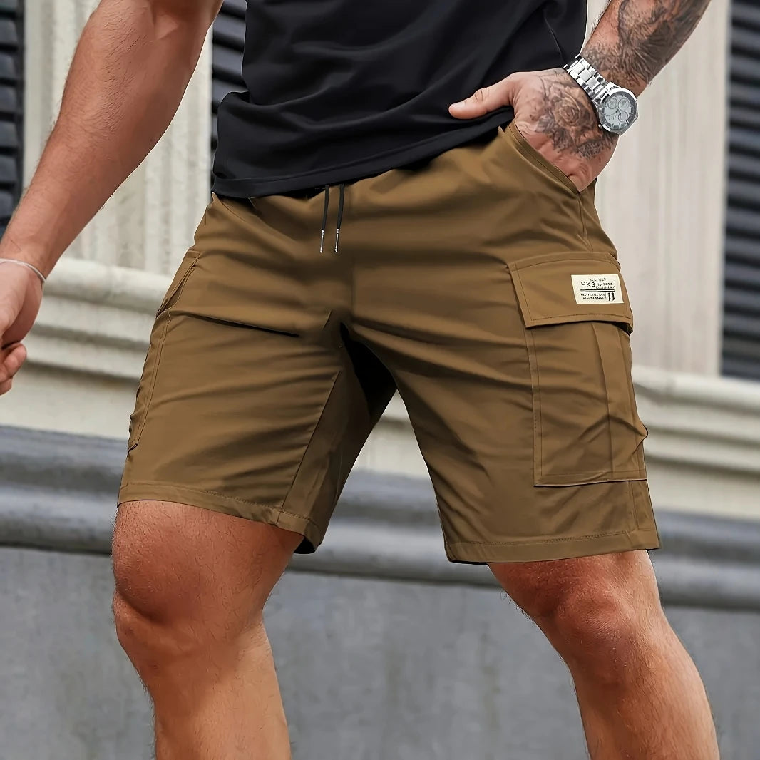 Herren Khaki Cargo-Shorts – Robuste Outdoor-Wander-Shorts