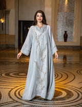 Luxury Sequin Muslim Party Dress | Moroccan Abaya and Jalabiya Evening Gown