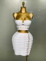 High-Quality Women's Sexy Bandage Set – Fashion Crop Top & Pencil Skirt 2 Piece