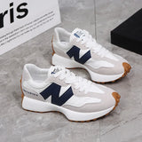 Damenmode Lässige weiße, vulkanisierte flache Sneaker – rutschfeste Gymnastik-Fitness-Atmungsaktive Mesh-Laufschuhe
