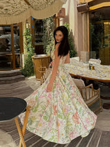 Women’s Printed Halter Neck Maxi Dress