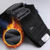 Herren Warme Winterjeans – Schmale, gerade geschnittene Jeans mit Fleecefutter
