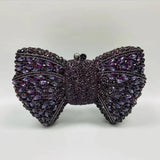 Die Sirenen-Glanz Bogen-Clutch Luxuriöse Abendtasche mit Diamant-Einlagen