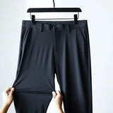 Men’s Ice Silk Business Casual Trousers | Ultra-Thin Quick-Dry Summer Suit Pants
