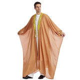 Muslim Men’s Open-Front Jubba Thobe | Dubai Abaya Cardigan & Ramadan Kimono