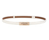 The "Perfect Fit" Skinny Belt: Adjustable Leather Waistband for Women – Elegant Gold Buckle Strap