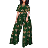 Ankara Print Kurze Bluse und Hose Trainingsanzug, Traditionelle Dashiki Kleidung