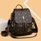 Luxury High-Quality Leather Women's Backpack | Designer Fashion Printing Bag