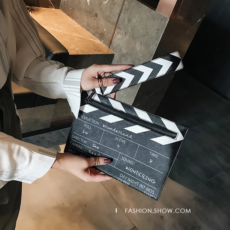 Funny Movie Prop Design Shoulder Bag | Creative Letter Print Clutch Bag