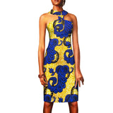Sleeveless Ankara Bodycon Summer African Mini Dress for Women