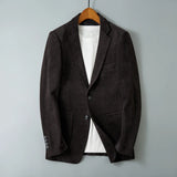 Men's High-Quality Thick Suit Jacket – Handsome Slim Fit Business Blazer