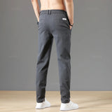 Men’s Classic Cotton Autumn Pants – Elastic Drawstring Waist Jogging Trousers