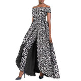 Hochgeschlitztes langes Kleid und Ankara-Hose, traditionelles Dashiki-Wachs-Print-Outfit