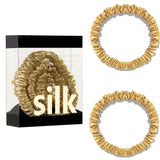 The "Silk-Thread" Slim Set: Premium 100% Mulberry Silk Skinny Scrunchies