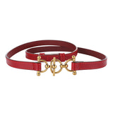 Luxury Women’s Skinny Leather Belt – Classic Solid Color Thin Waist Belt for Dresses