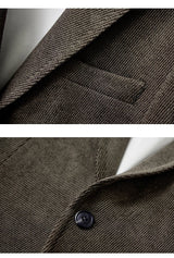 Men's High-Quality Thick Suit Jacket – Handsome Slim Fit Business Blazer