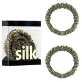 The "Silk-Thread" Slim Set: Premium 100% Mulberry Silk Skinny Scrunchies