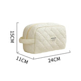 The "Vintage-Bloom" Trio: Quilted Cotton Makeup Bag Set