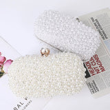 Die Ethereal-Glow Brautclutch Luxus Perlen- & Kristall-Handtasche