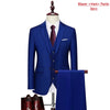 Herren 3-teiliger High-End Anzug – Slim Fit Business-Anzug unifarben