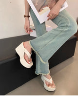 Designer Summer Chunky Slippers – Fashion Platform Wedge Sandals
