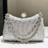 The Vintage-Glimmer Dinner Bag Fine Rhinestone Inlay Clutch