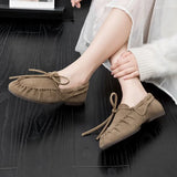 Damen Loafers aus echtem Leder – Flache Mokassins im britischen Stil