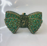 Die Sirenen-Glanz Bogen-Clutch Luxuriöse Abendtasche mit Diamant-Einlagen