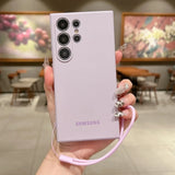Original Wrist Strap Silicone Case for Samsung Galaxy S26 S25 S24 Ultra