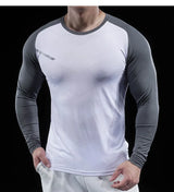 Herren Gym Fitness Langarmshirt | Elastische Feuchtigkeitsableitende Tights