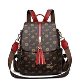 Luxuriöser hochwertiger Damen-Lederrucksack | Designer-Fashion-Drucktasche