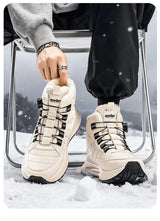 Herren Winterstiefel - Wasserdichte Schneestiefel für Herren - Rutschfeste Outdoor-Wanderschuhe