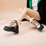 Women’s Real Leather Snow Boots – Warm Winter Ankle Boots