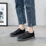 Women’s Genuine Leather Loafers – Soft Sole Lace-Up Flats