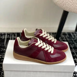 Women’s Genuine Leather Moral Training Shoes – Retro German Army Trainers