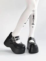 Nameless Witch 2.0 Gothic Platform Wedge Mary Janes