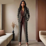 Das „Legacy“ Executive Set: Lebhafter 3-teiliger Anzug aus Ankara | Einreihiger Blazer, passende Weste & hoch geschnittene Hose