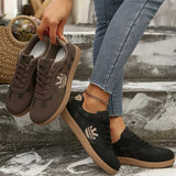 Damen rutschfeste Wintersportschuhe atmungsaktive Schnür-Low-Top-Sneaker