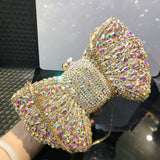 Die Sirenen-Glanz Bogen-Clutch Luxuriöse Abendtasche mit Diamant-Einlagen