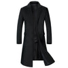 Herren Wintermantel aus hochwertiger Wolle – Knielanger Trenchcoat