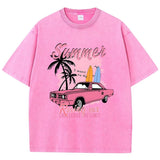 Racing Car Challenge Cotton Washed T-Shirt | Women's Vintage Graphic Tee